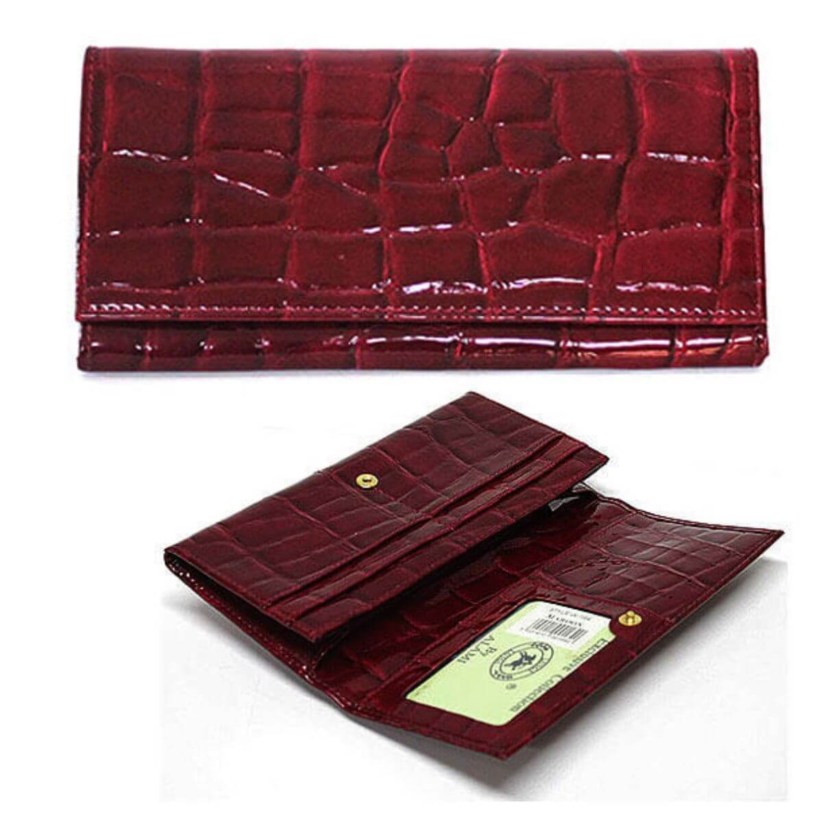Croco Long Purse